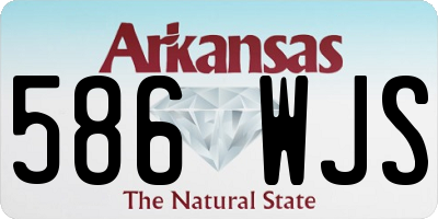 AR license plate 586WJS