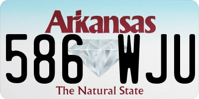 AR license plate 586WJU