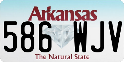 AR license plate 586WJV