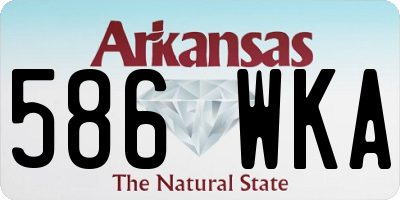 AR license plate 586WKA