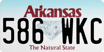 AR license plate 586WKC