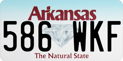 AR license plate 586WKF