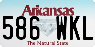 AR license plate 586WKL