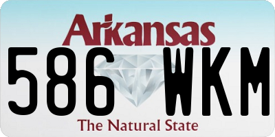 AR license plate 586WKM