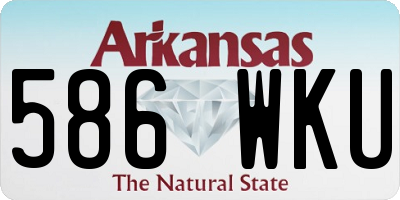 AR license plate 586WKU