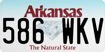 AR license plate 586WKV
