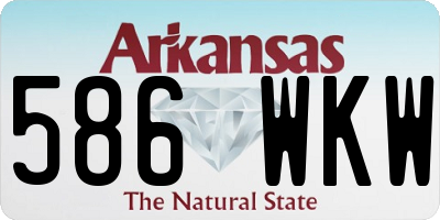 AR license plate 586WKW