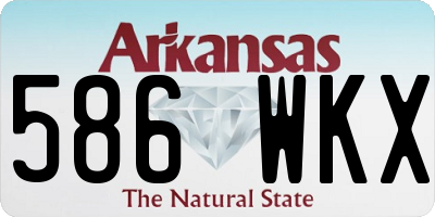 AR license plate 586WKX