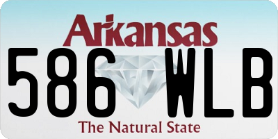 AR license plate 586WLB