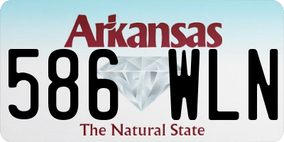 AR license plate 586WLN
