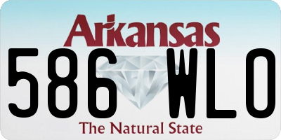 AR license plate 586WLO