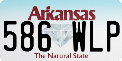 AR license plate 586WLP