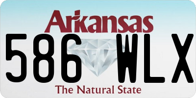 AR license plate 586WLX