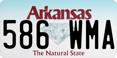 AR license plate 586WMA