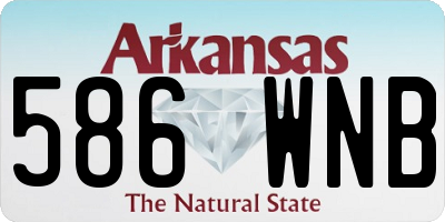 AR license plate 586WNB