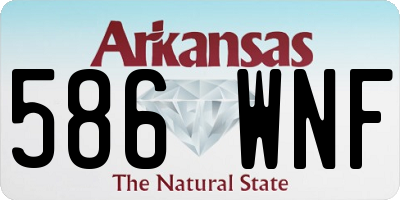 AR license plate 586WNF