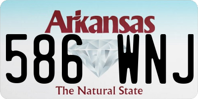 AR license plate 586WNJ