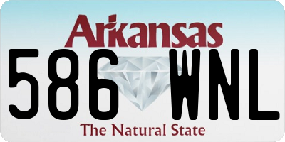 AR license plate 586WNL
