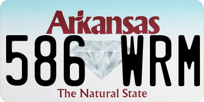 AR license plate 586WRM