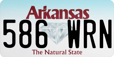 AR license plate 586WRN