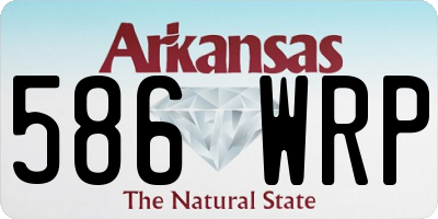 AR license plate 586WRP