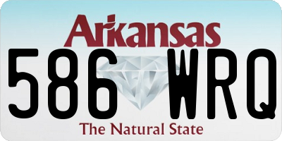 AR license plate 586WRQ