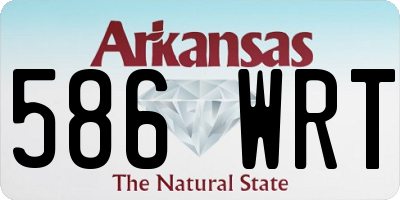 AR license plate 586WRT