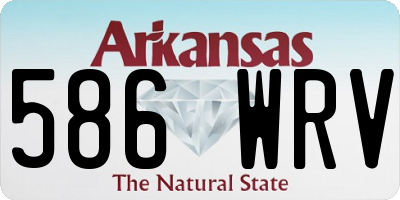 AR license plate 586WRV