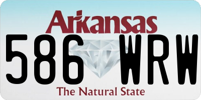 AR license plate 586WRW