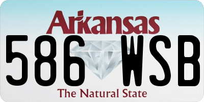 AR license plate 586WSB