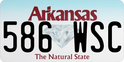 AR license plate 586WSC