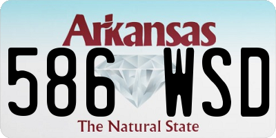 AR license plate 586WSD