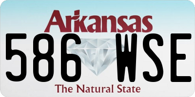 AR license plate 586WSE