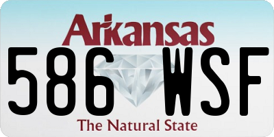 AR license plate 586WSF