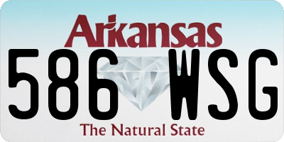 AR license plate 586WSG