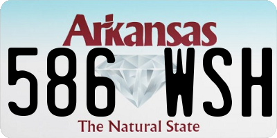 AR license plate 586WSH