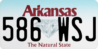 AR license plate 586WSJ