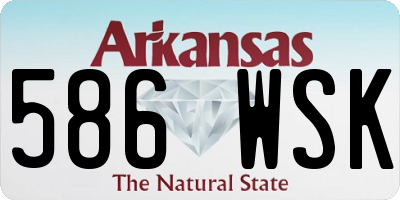 AR license plate 586WSK