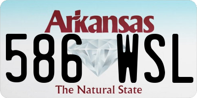 AR license plate 586WSL