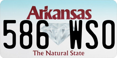 AR license plate 586WSO