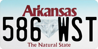 AR license plate 586WST