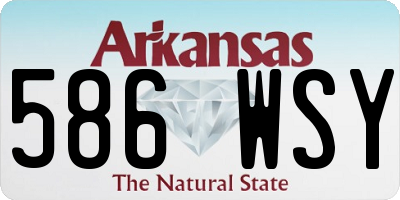 AR license plate 586WSY