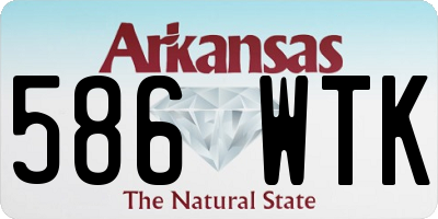 AR license plate 586WTK