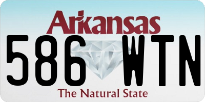 AR license plate 586WTN