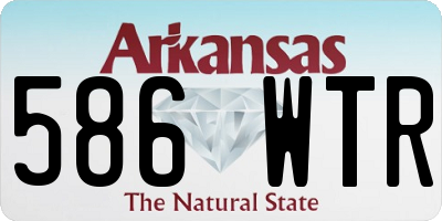 AR license plate 586WTR