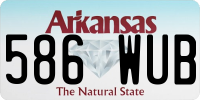 AR license plate 586WUB