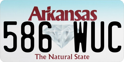 AR license plate 586WUC