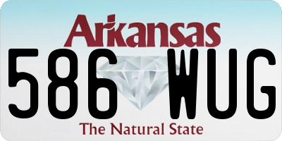 AR license plate 586WUG