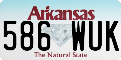 AR license plate 586WUK