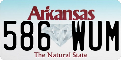 AR license plate 586WUM
